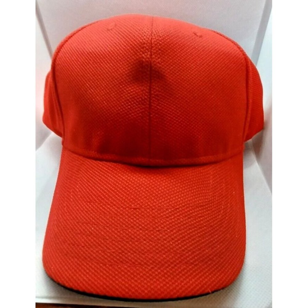 Headshots by KC Cap Hat Authentic Red Fabric Cap Cool Dry Made in USA 6 Panel